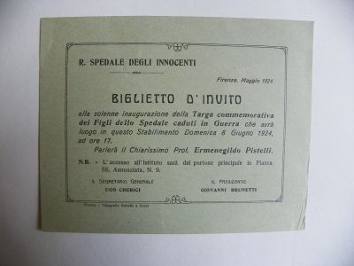 Perc. 3. Tema 2, Foto A, Biglietto d'invito