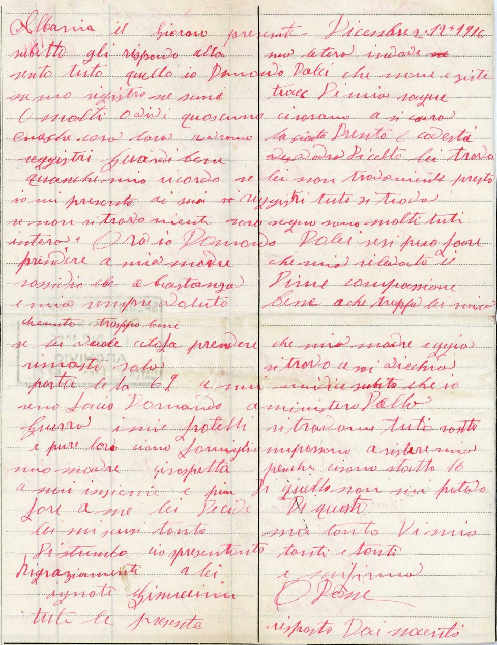 Oddone Ginuccini scrive una seconda volta agli Innocenti e questa volta chiede un sussidio per la sua famigli putativa (Foto IDI)