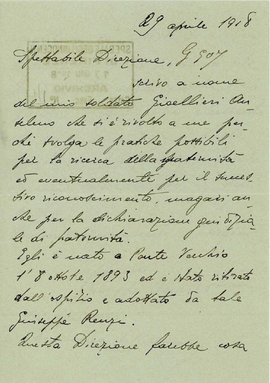 Gioiellieri, per mano del suo capitano, scrive al Commissario per cercare le proprie origini (Foto IDI)